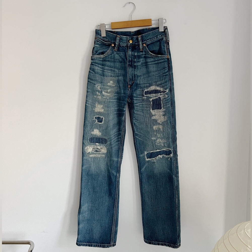 RRL Ralph Lauren repair distressed high waist size 26 jeans